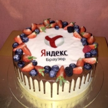 Торт с ягодами и фото заказать в Минске