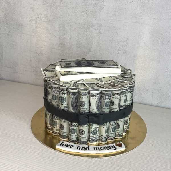Торт c долларами